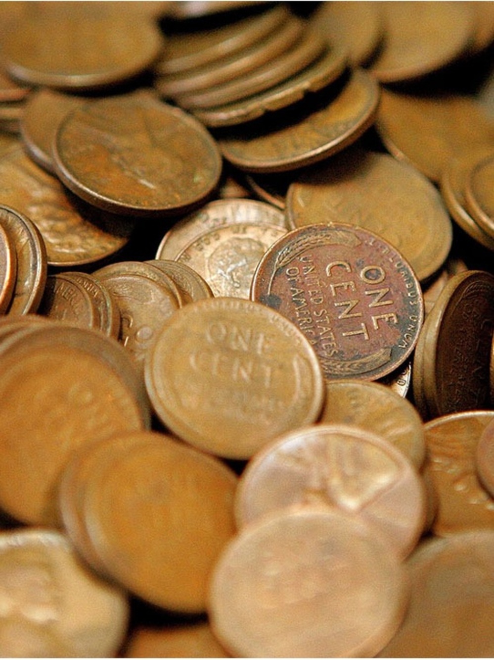 One roll of wheat Pennie’s one Indian head
